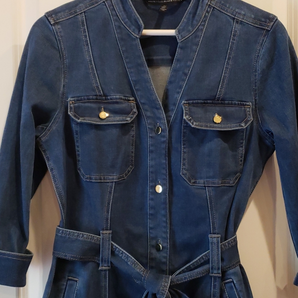 WHBM Blue Jean Everyday Soft Denim Dress sz 6 - Picture 5 of 12